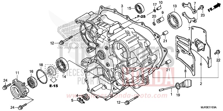 CARTER ARRIERE de F6C "Valkyrie" GRAPHITE BLACK (NHB01) de 2015